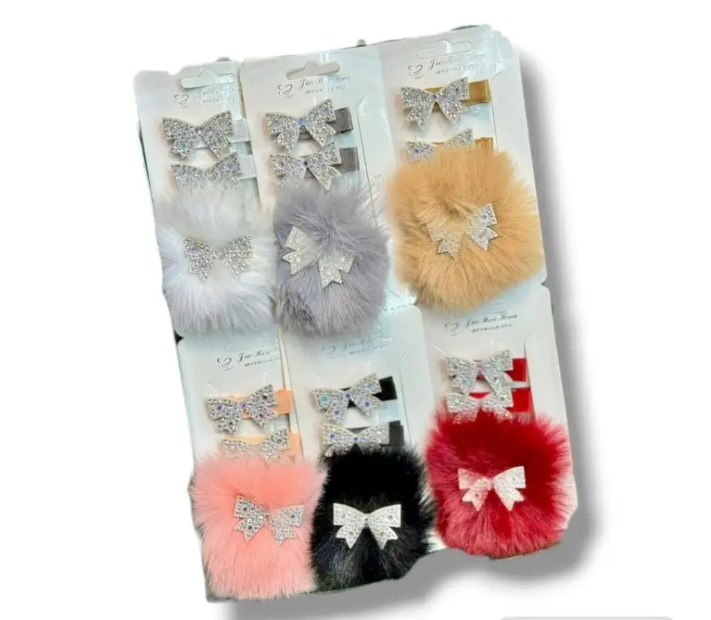 Kids Fur Fur Hair Pins