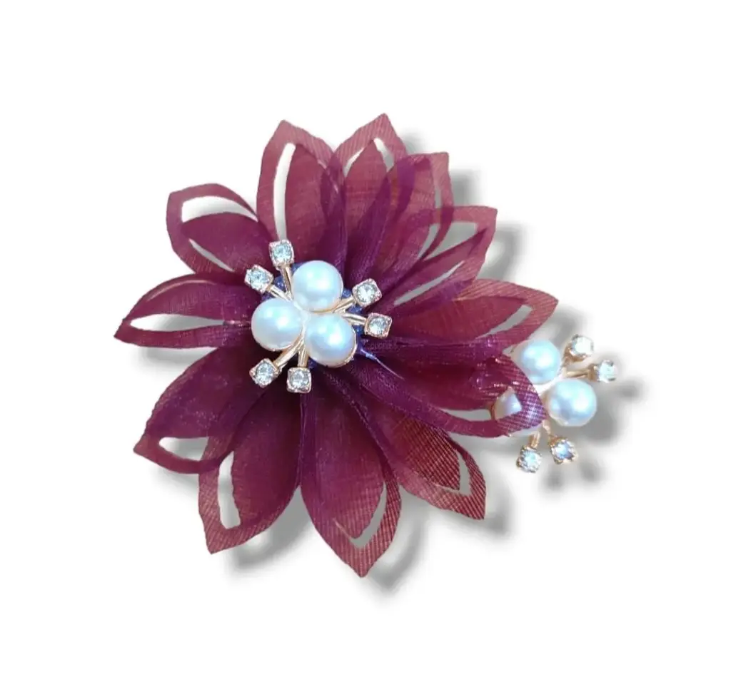 Double Pearl Flower Pin HCK101