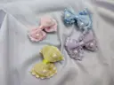 BOW PEARL HAIR PIN HCK101