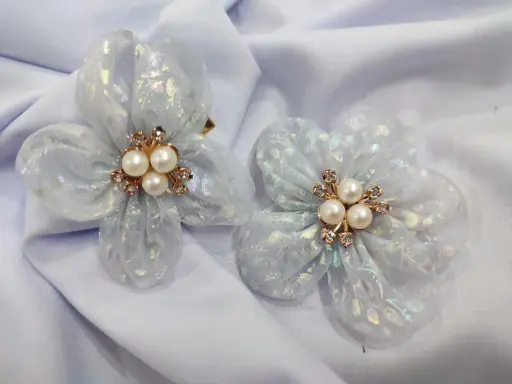 ORGANZA RIBBON FLOWER PINS HCK201